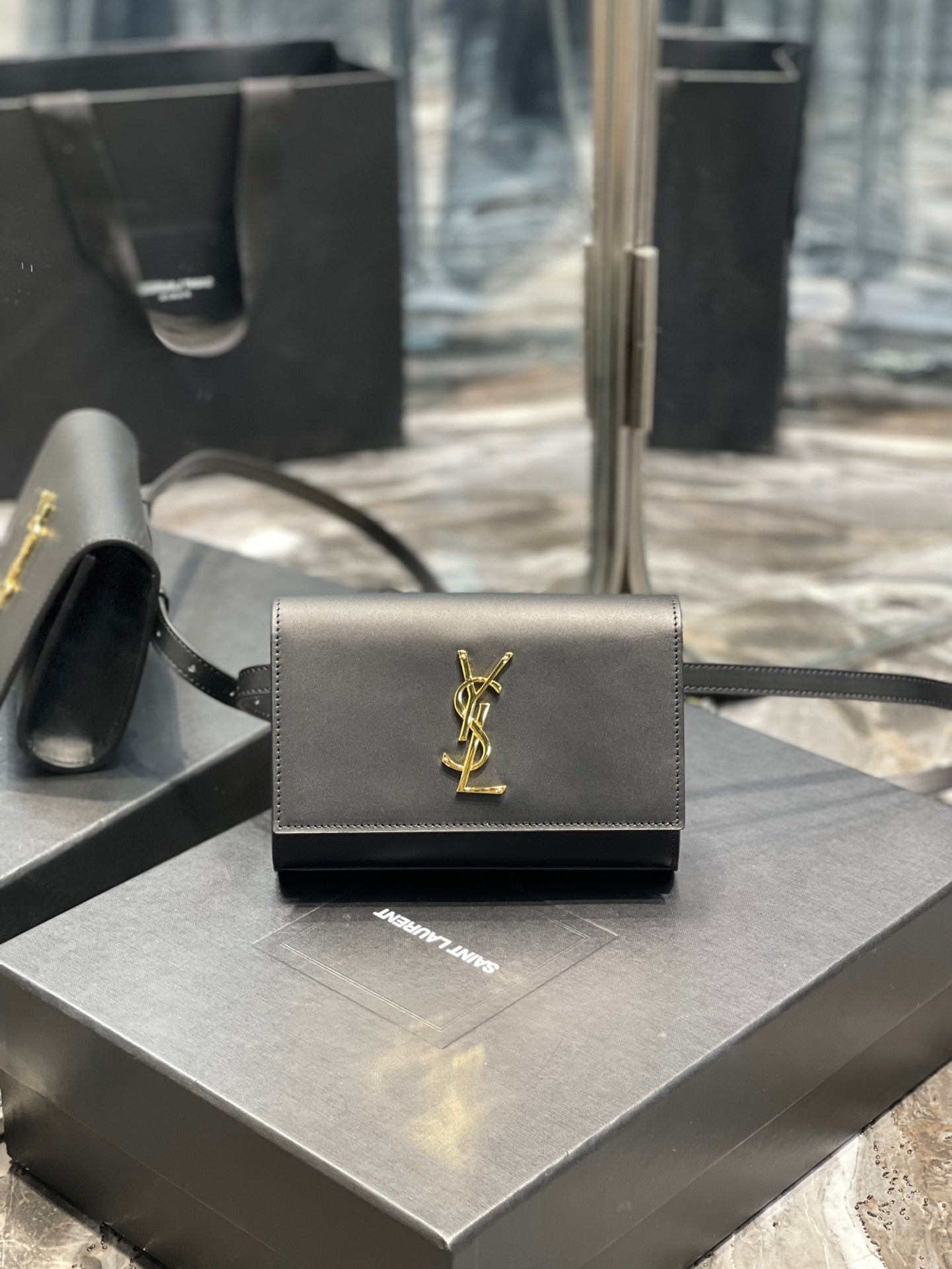 YSSL Kate Belt Bag Black For Women, Women’s Bags 7in/18cm YSL