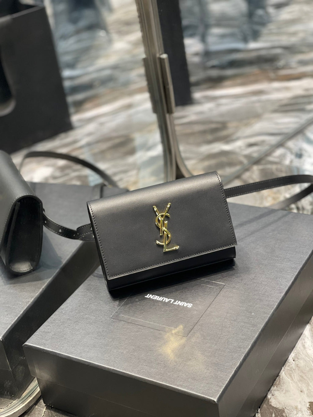 YSSL Kate Belt Bag Black For Women, Women’s Bags 7in/18cm YSL