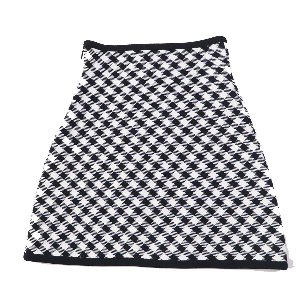 Christian Dior flare skirt 254J18AM514 Rayon Black White 38