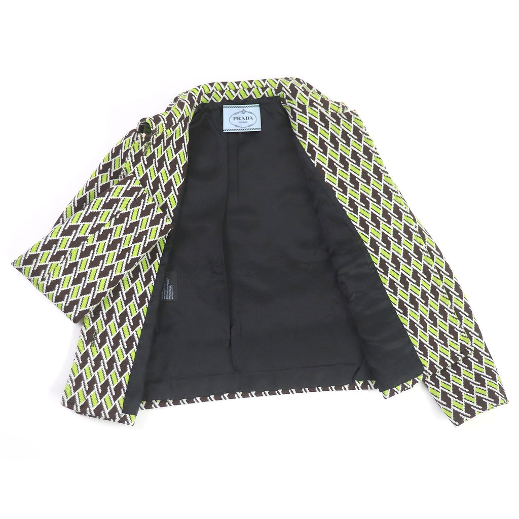 PRADA setup P567GI/P282BH polyester Green Brown type 38