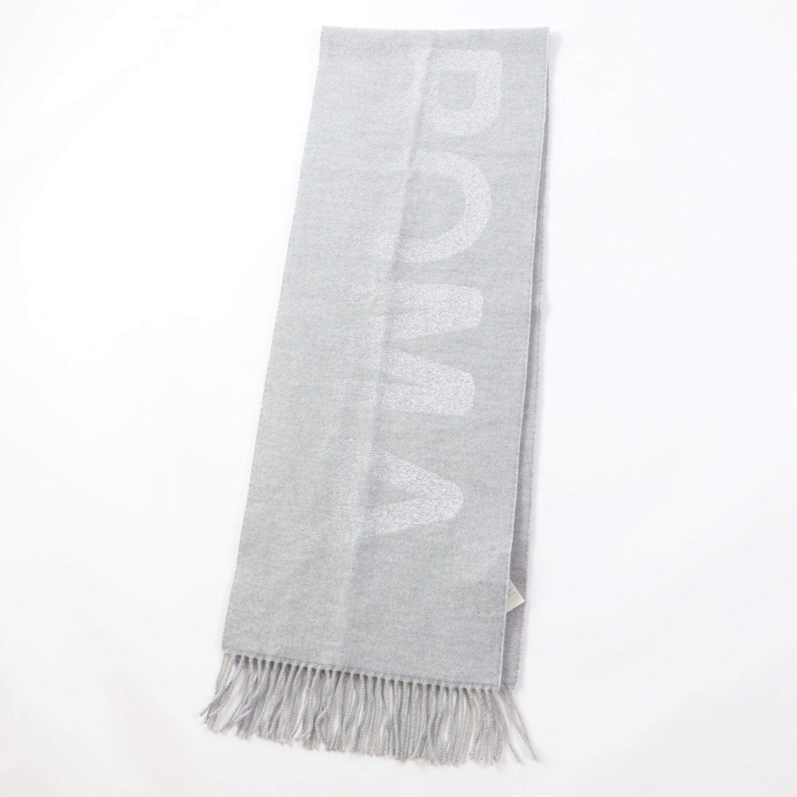 FENDI Scarf Main: 60% wool, 23% cashmere, 13% rayon, 4% metal fiber Light Gray Silver FXT485 AROQ TU Women Used