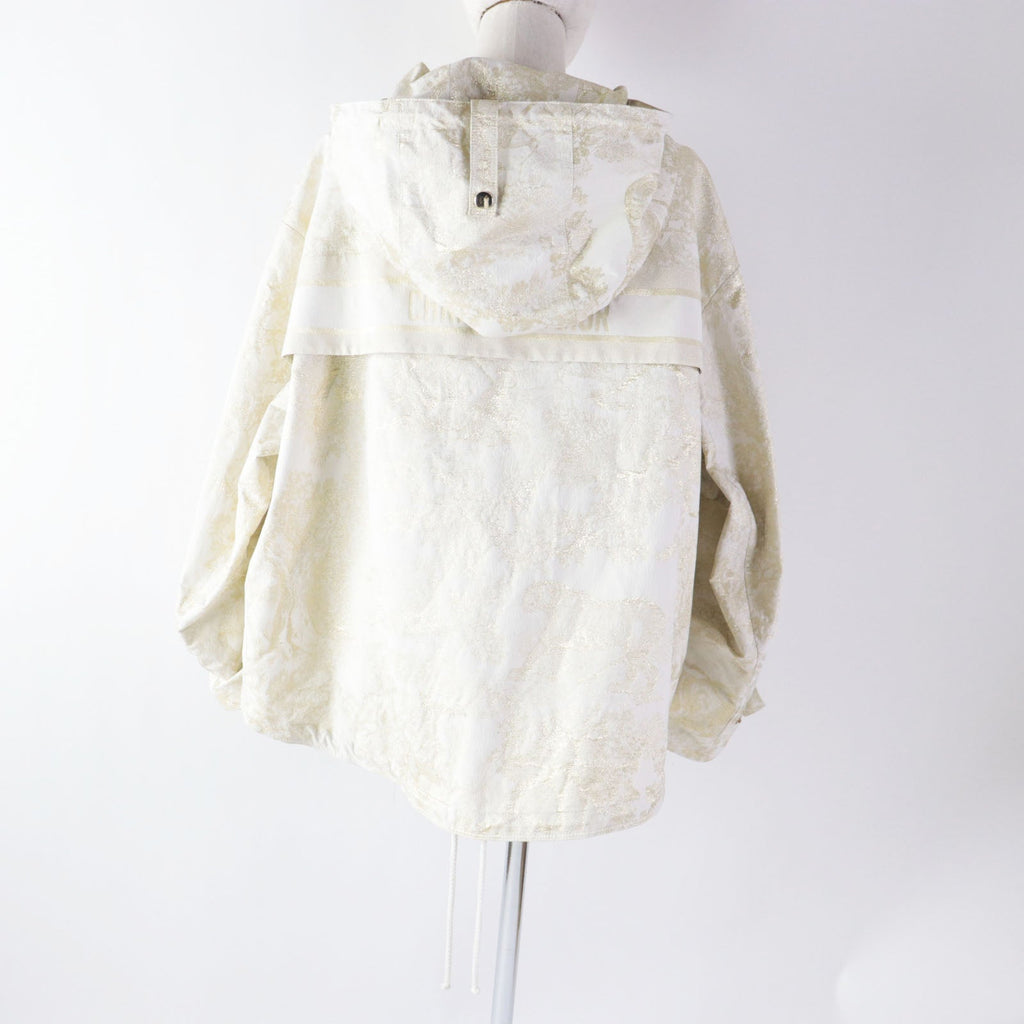 Christian Dior Nylon jacket 217C31A2985 polyester light beige gold Toile de Jouy Windbreaker S