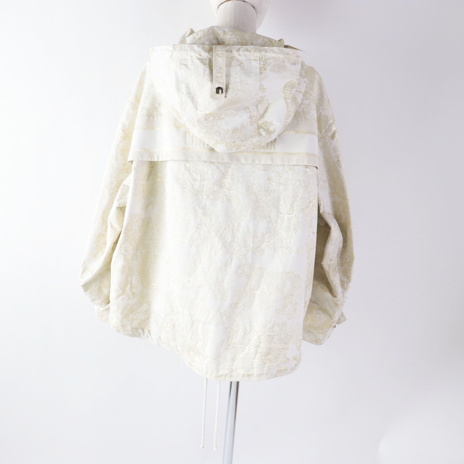 Christian Dior Nylon jacket 217C31A2985 polyester light beige gold Toile de Jouy Windbreaker S