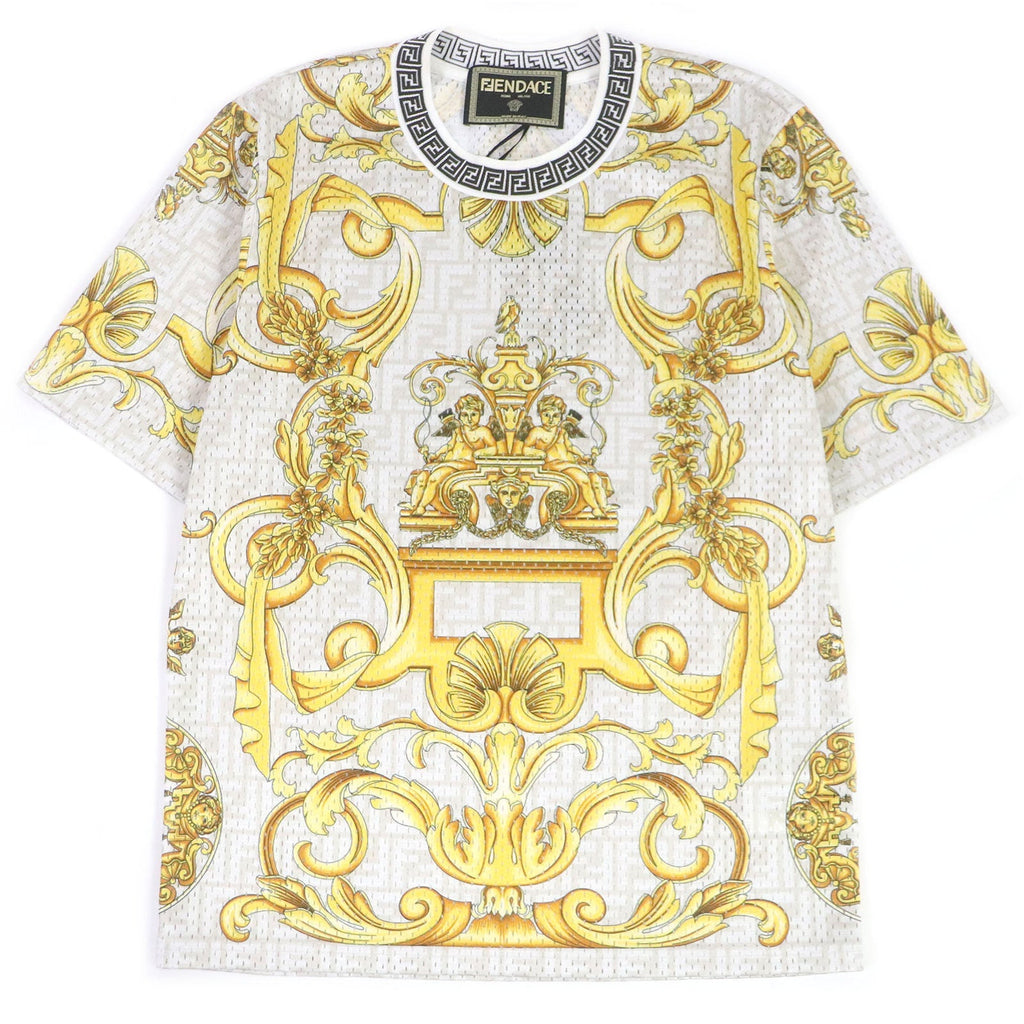 FENDI Short sleeve T-shirt FAF649 polyester natural XS