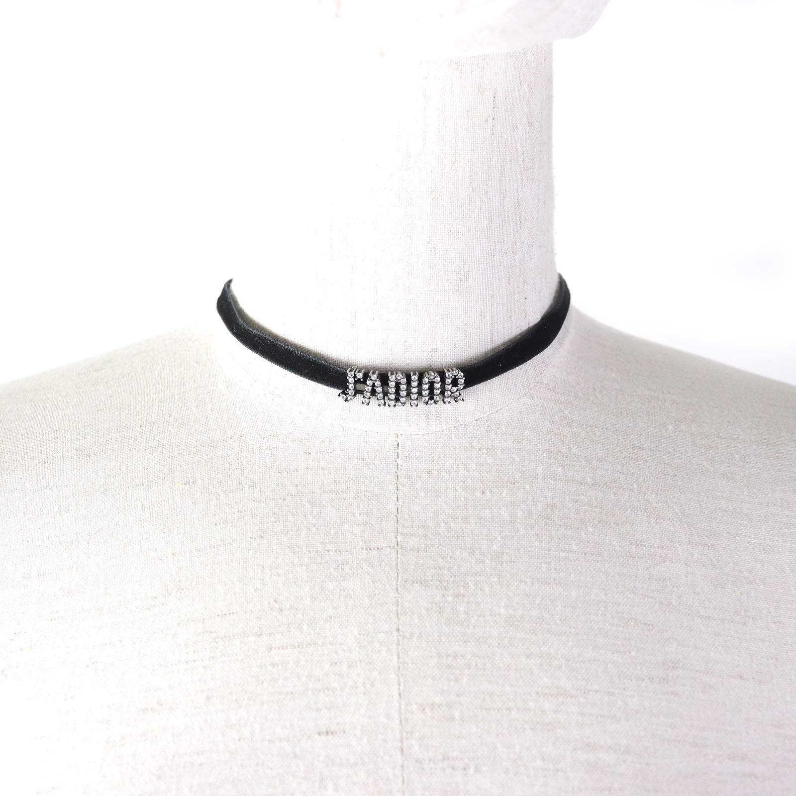 Christian Dior choker ― Black Silver JADIOR