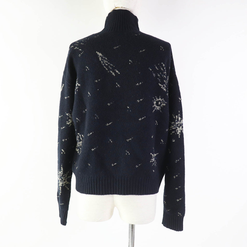Christian Dior knit 7H24553AM103 cashmere Navy gold 42