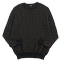 FENDI knit FZX034 AKFS wool Brown black GIROCOLLO FF DETAIL KNIT 54