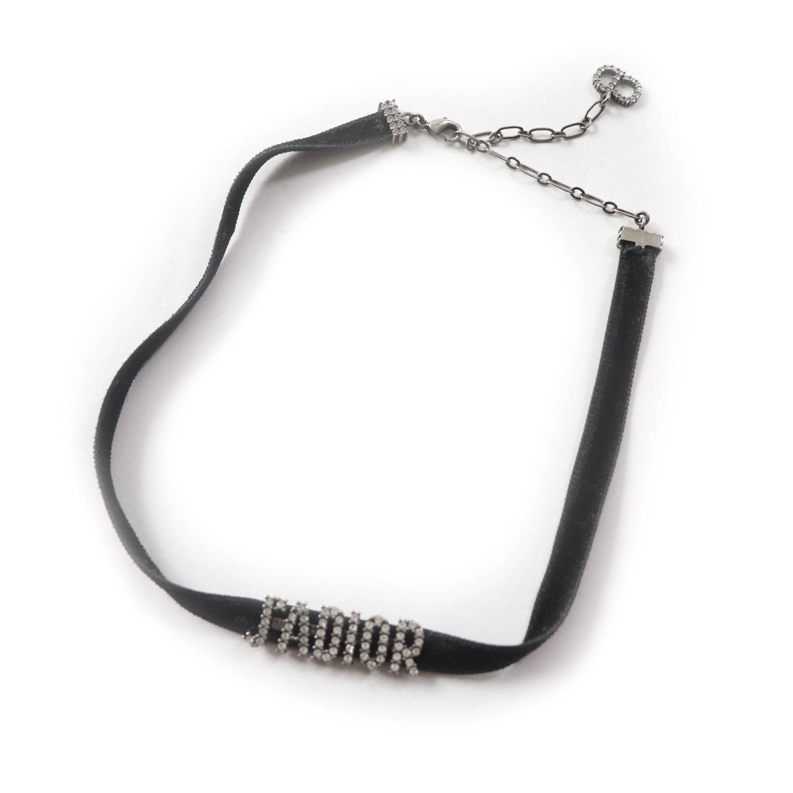 Christian Dior choker ー Black Silver