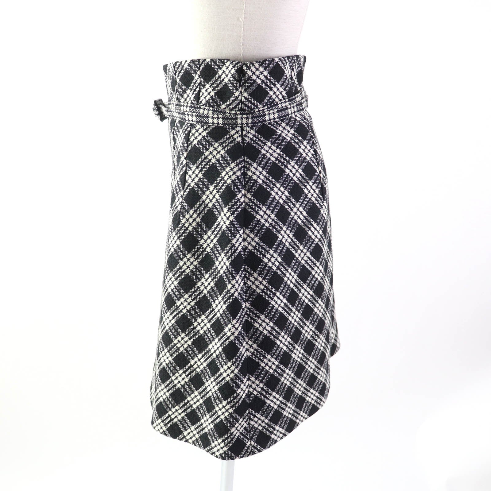 Christian Dior skirt 251J80A1244 wool Black White 42