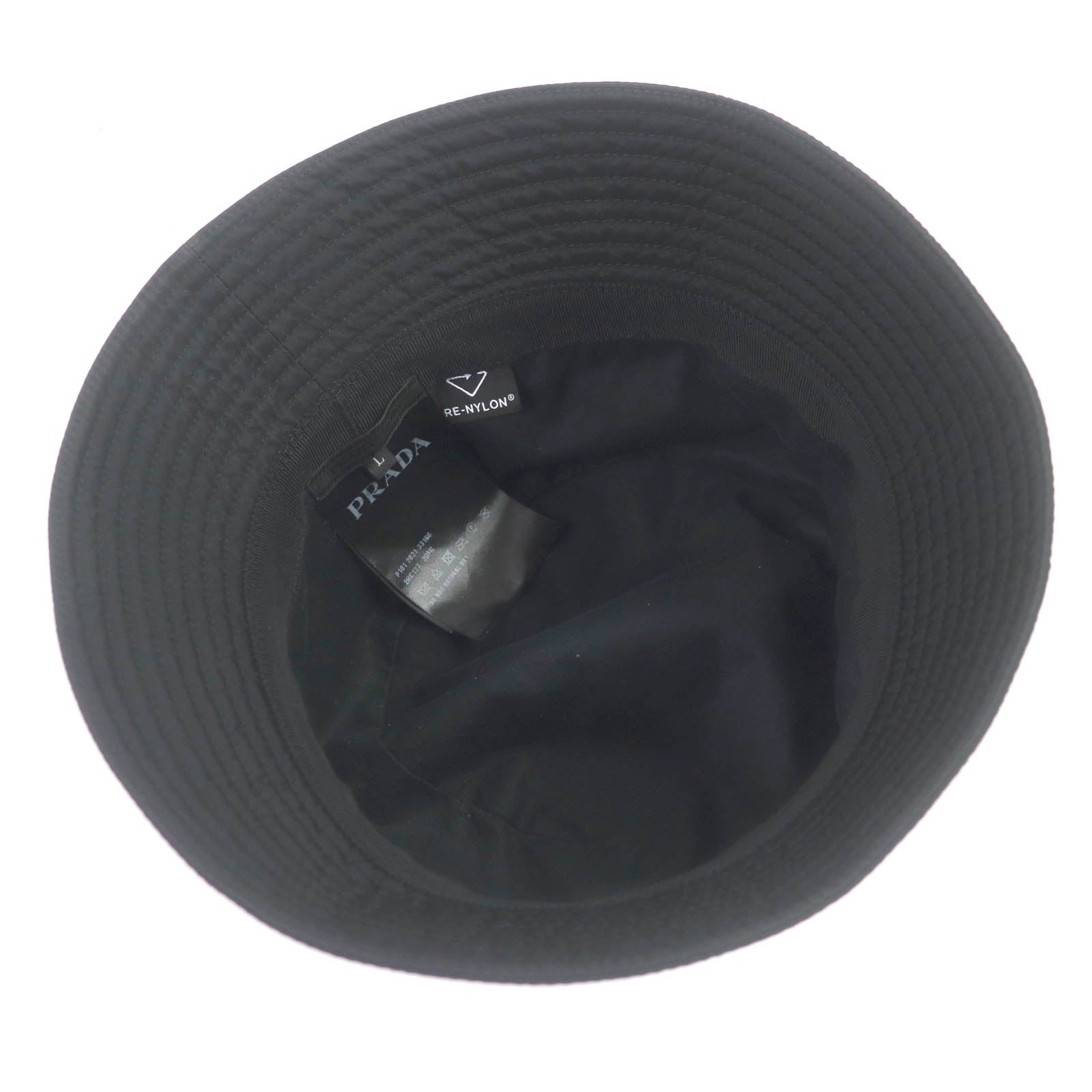 PRADA hat 2HC137 recycled polyamide black L