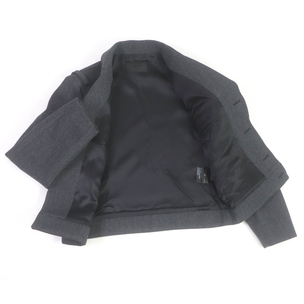 PRADA Blouson SGC362 Outer: 100% virgin wool, Lining: 100% rayon gray mens 48 Used
