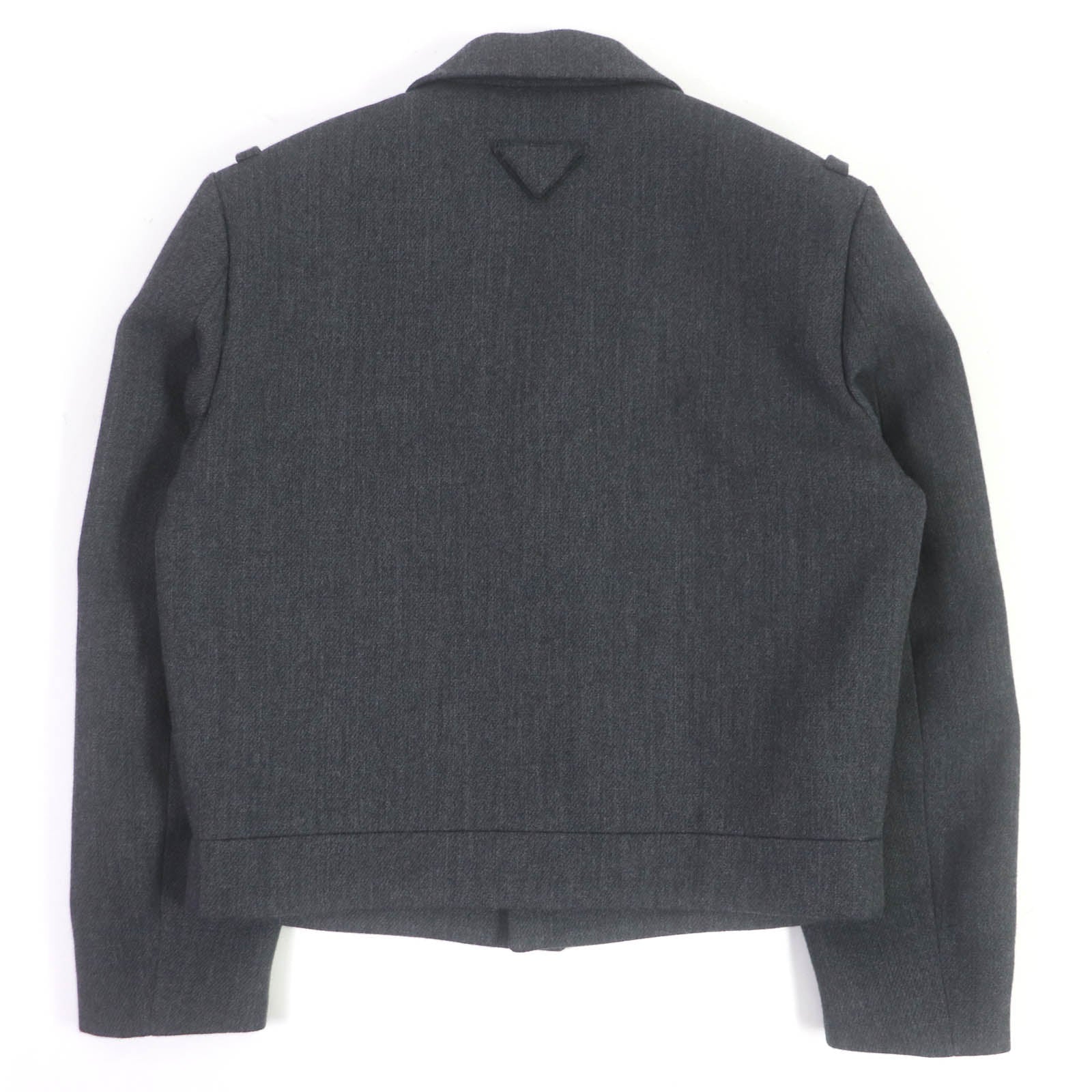 PRADA Blouson SGC362 Outer: 100% virgin wool, Lining: 100% rayon gray mens 48 Used