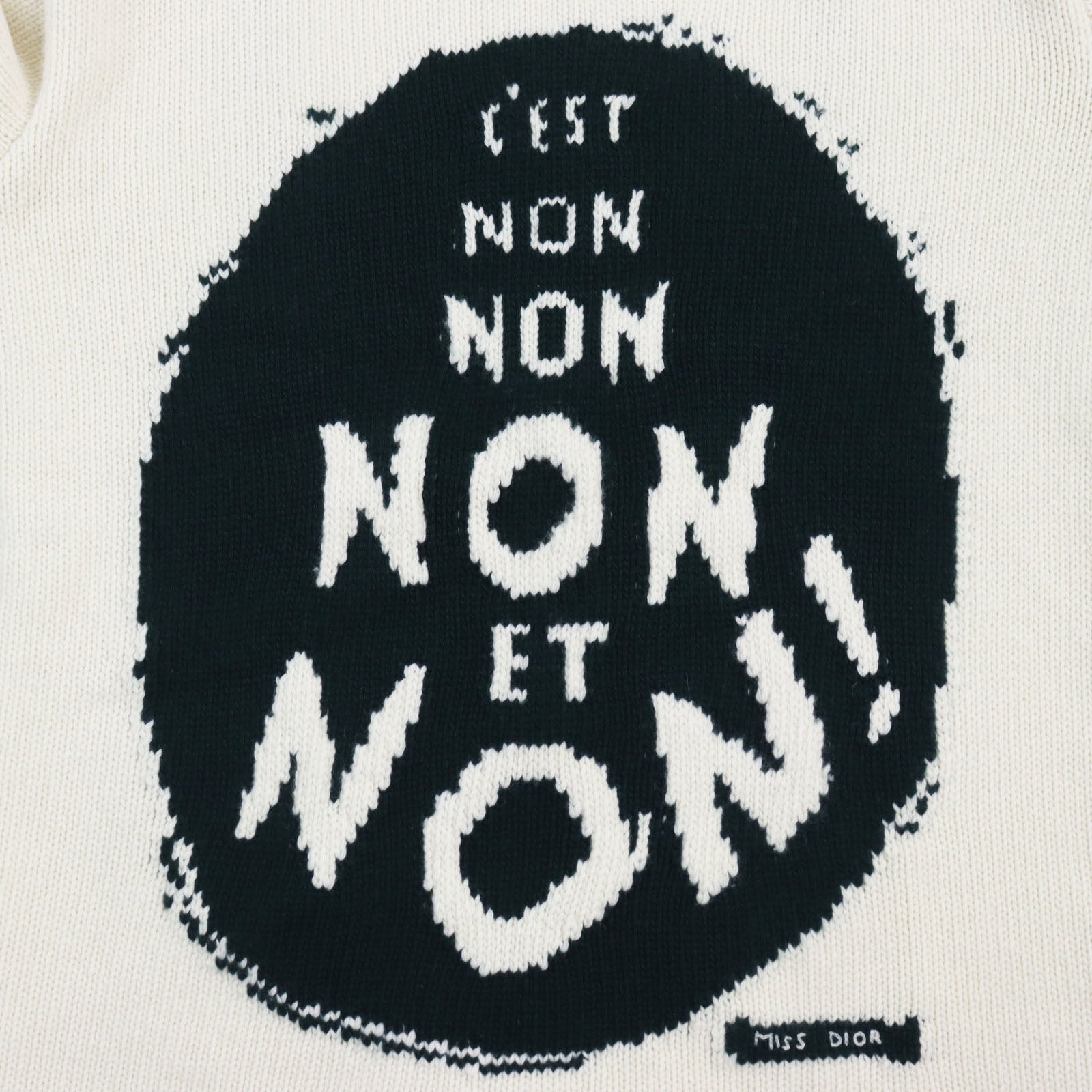 Christian Dior sweater 854S19AM019 wool Ivory green J ADIOR 8 Miss DIOR NON NON 38