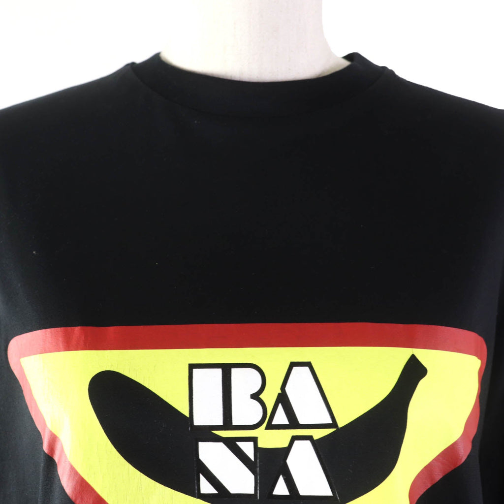 PRADA Short sleeve T-shirt 35976 cotton black Banana Collection S