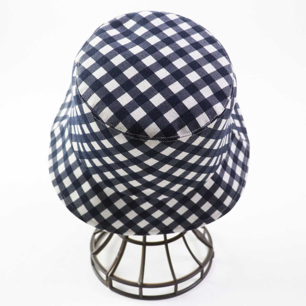 Christian Dior hat 22VIC923I130 polyester Navy white D-LITTLE VICHY REVERSIBLE 57