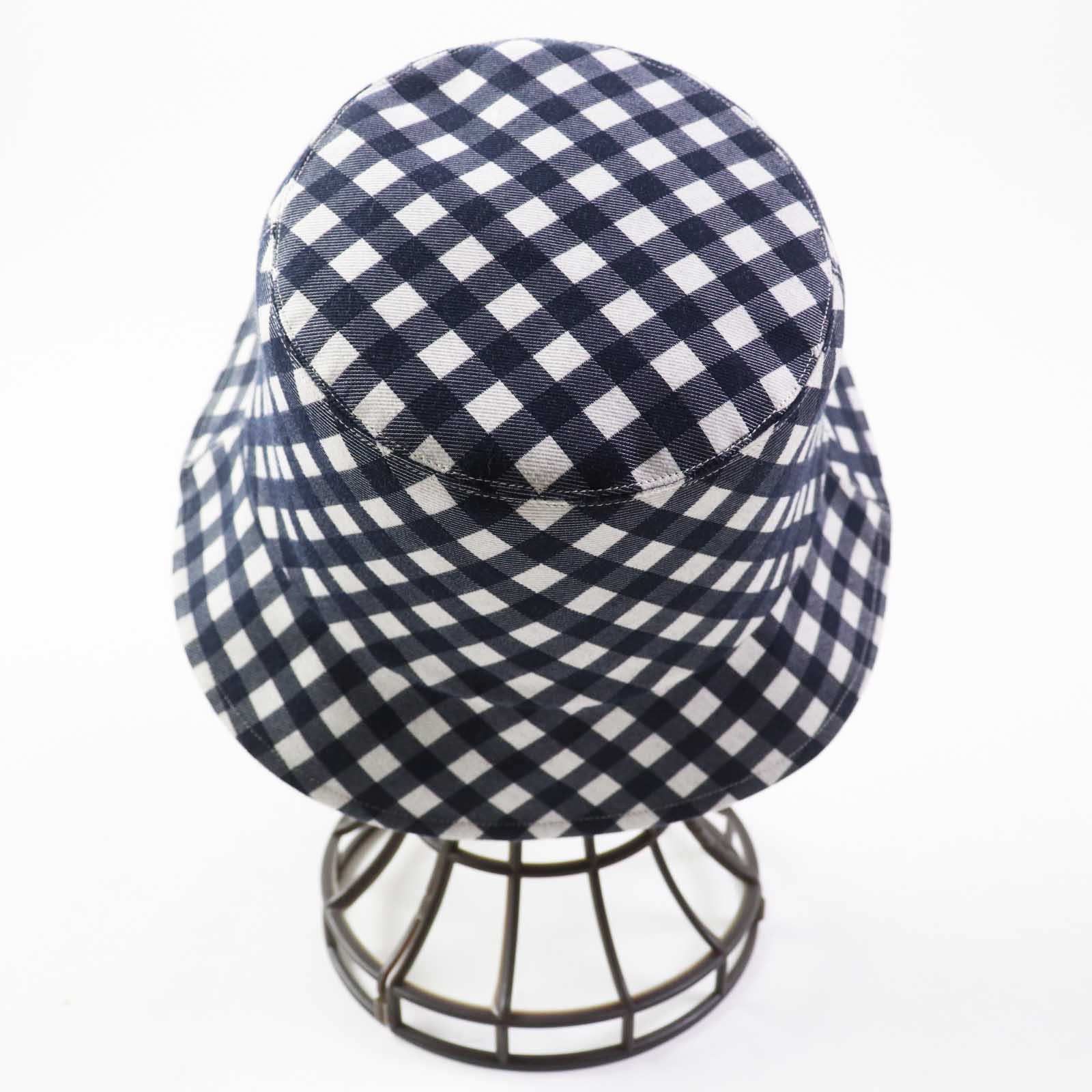Christian Dior hat 22VIC923I130 polyester Navy white D-LITTLE VICHY REVERSIBLE 57
