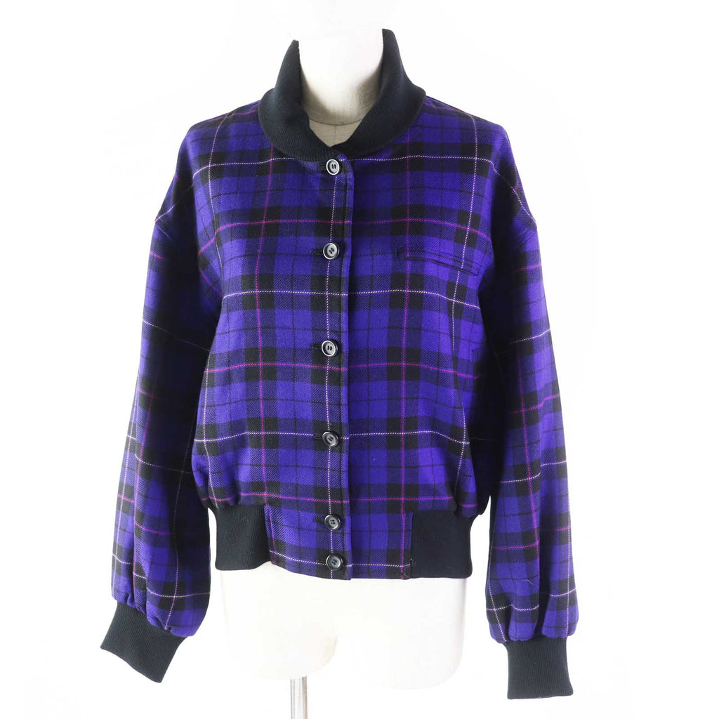 Christian Dior Blouson Outer: 100% wool, Lining: 100% polyester Purple type Women M Used