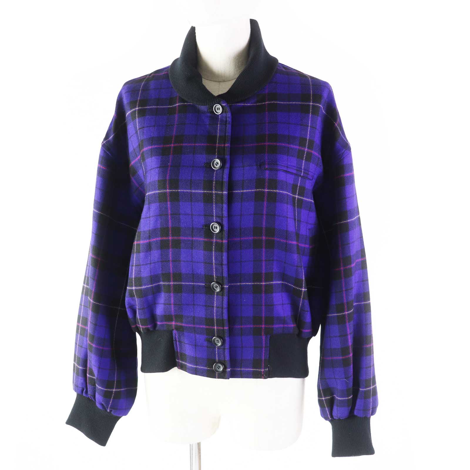 Christian Dior Blouson Outer: 100% wool, Lining: 100% polyester Purple type Women M Used