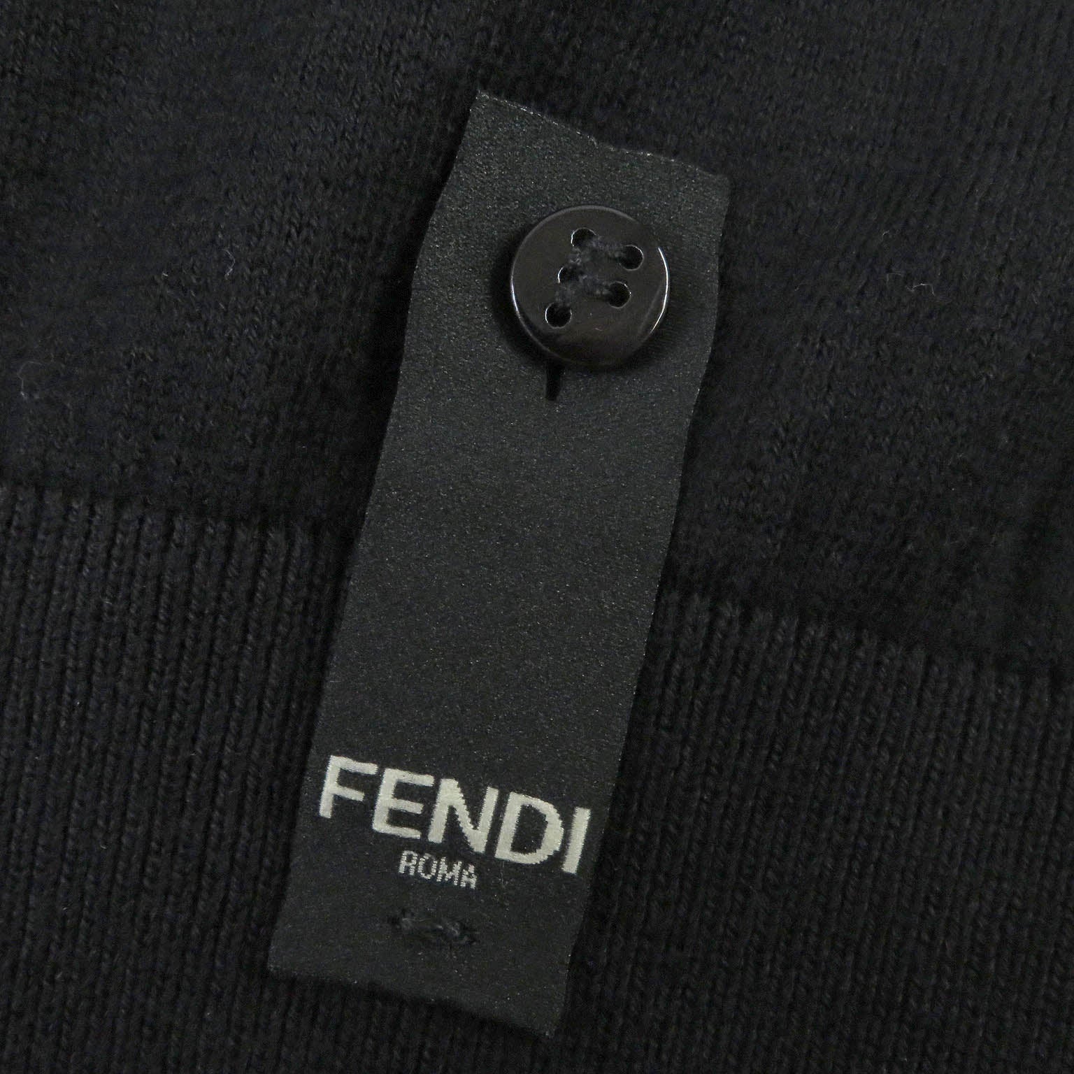 FENDI knit FZZ284 cotton black 46