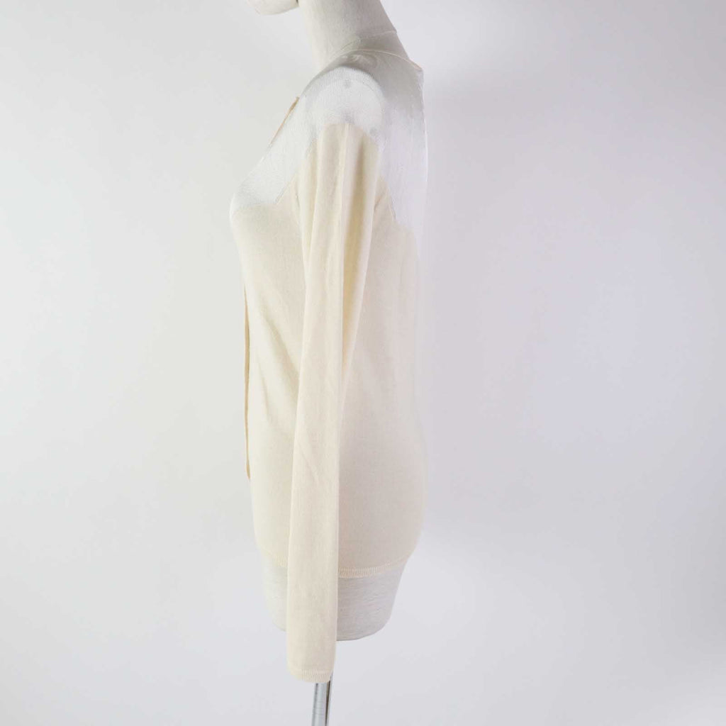 Christian Dior cardigan 6E24167AM598 cashmere White beige 40