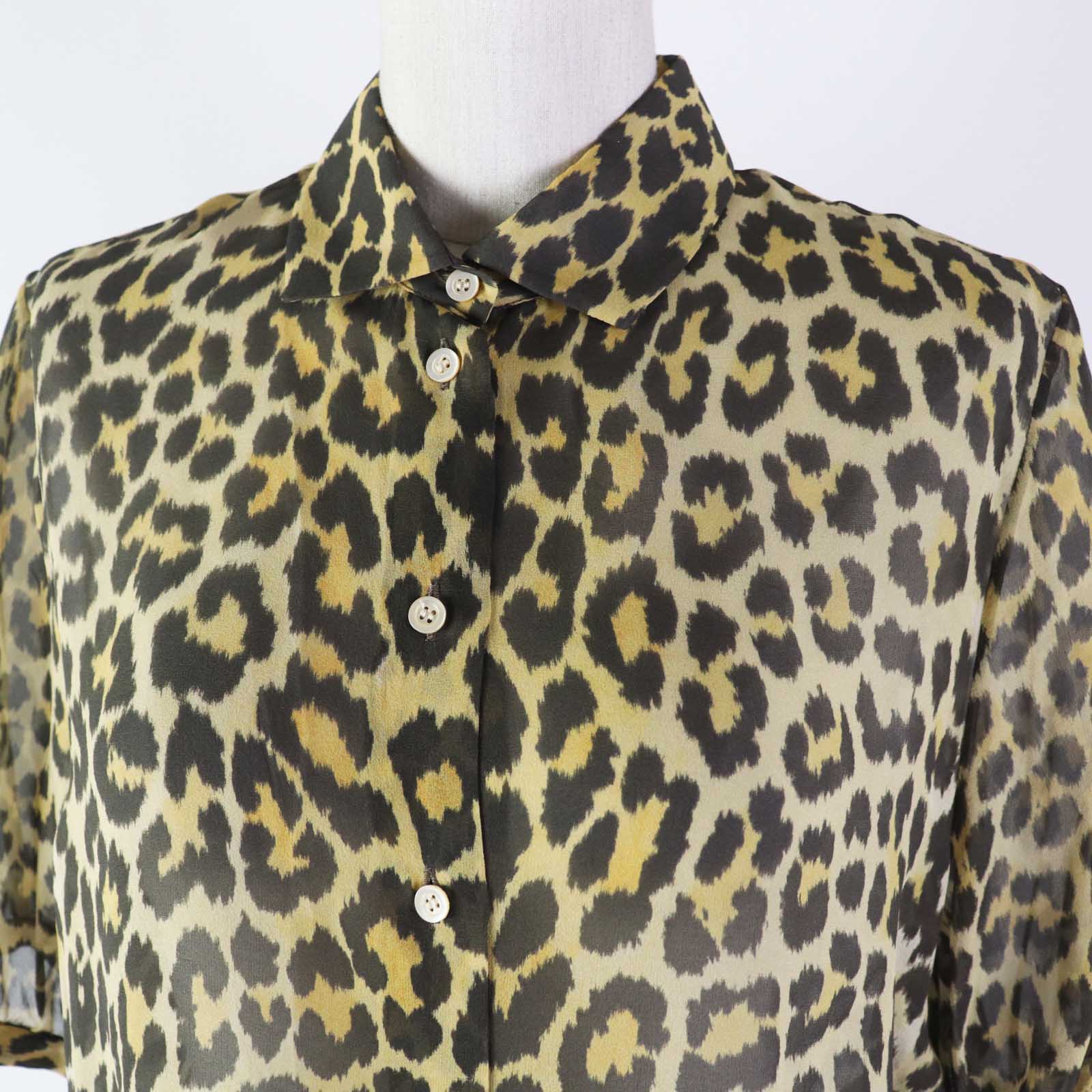 Christian Dior Short sleeve shirt 141B58A6676 silk Yellow beige type 40