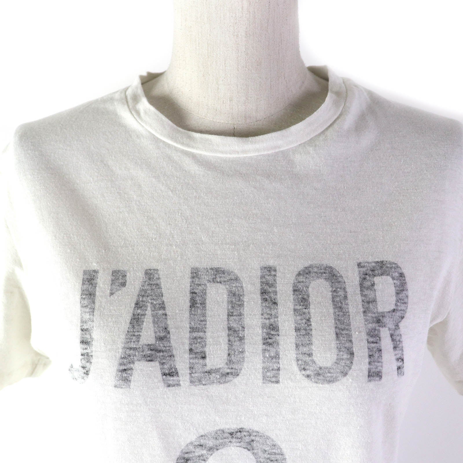 Christian Dior Short sleeve T-shirt cotton White gray XS