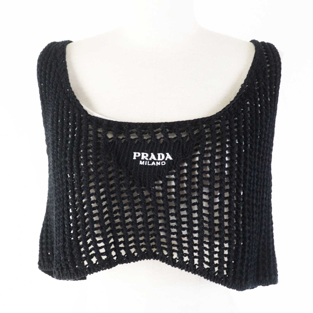 PRADA Tank top P29980 cotton Black White 36