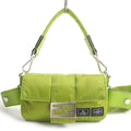 FENDI Sling bag 7AS138 Main: Nylon, Main: Leather wasabi green Baguette Mini mens Used