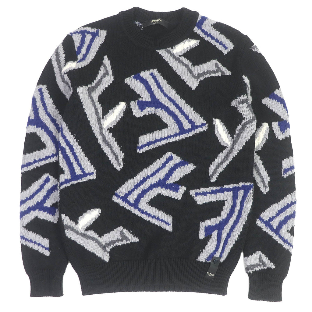 FENDI sweater FZX013 Virgin wool black 44