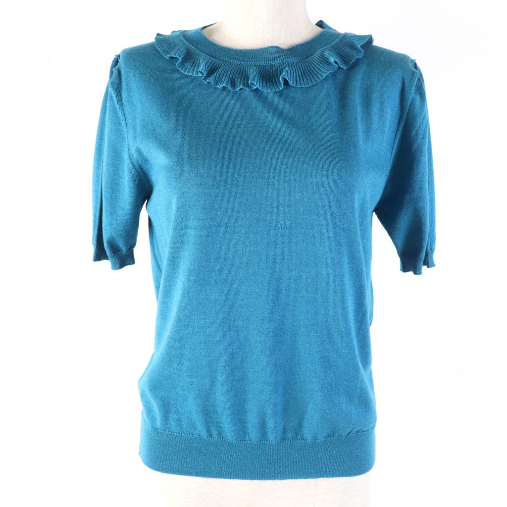 PRADA Short sleeve knit P24I0F wool blue 42