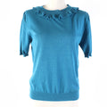 PRADA Short sleeve knit P24I0F wool blue 42