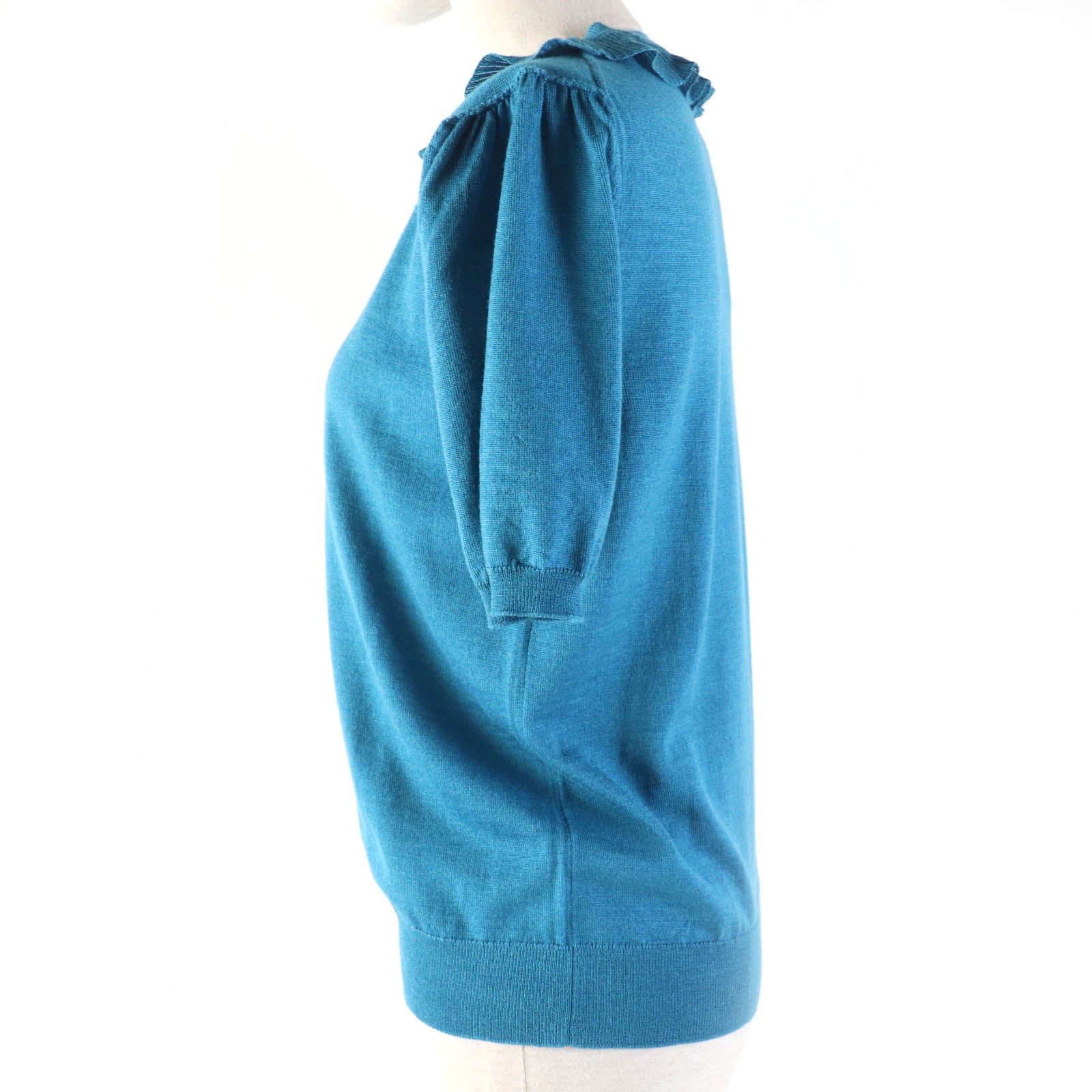 PRADA Short sleeve knit P24I0F wool blue 42