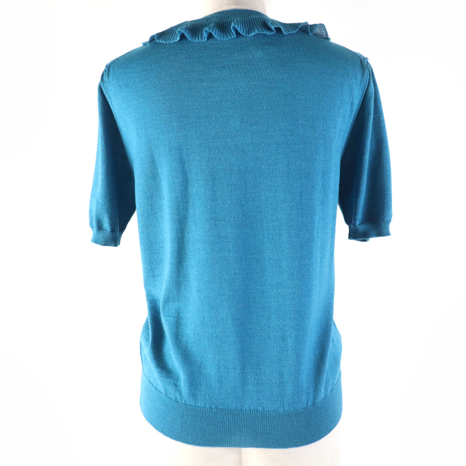 PRADA Short sleeve knit P24I0F wool blue 42