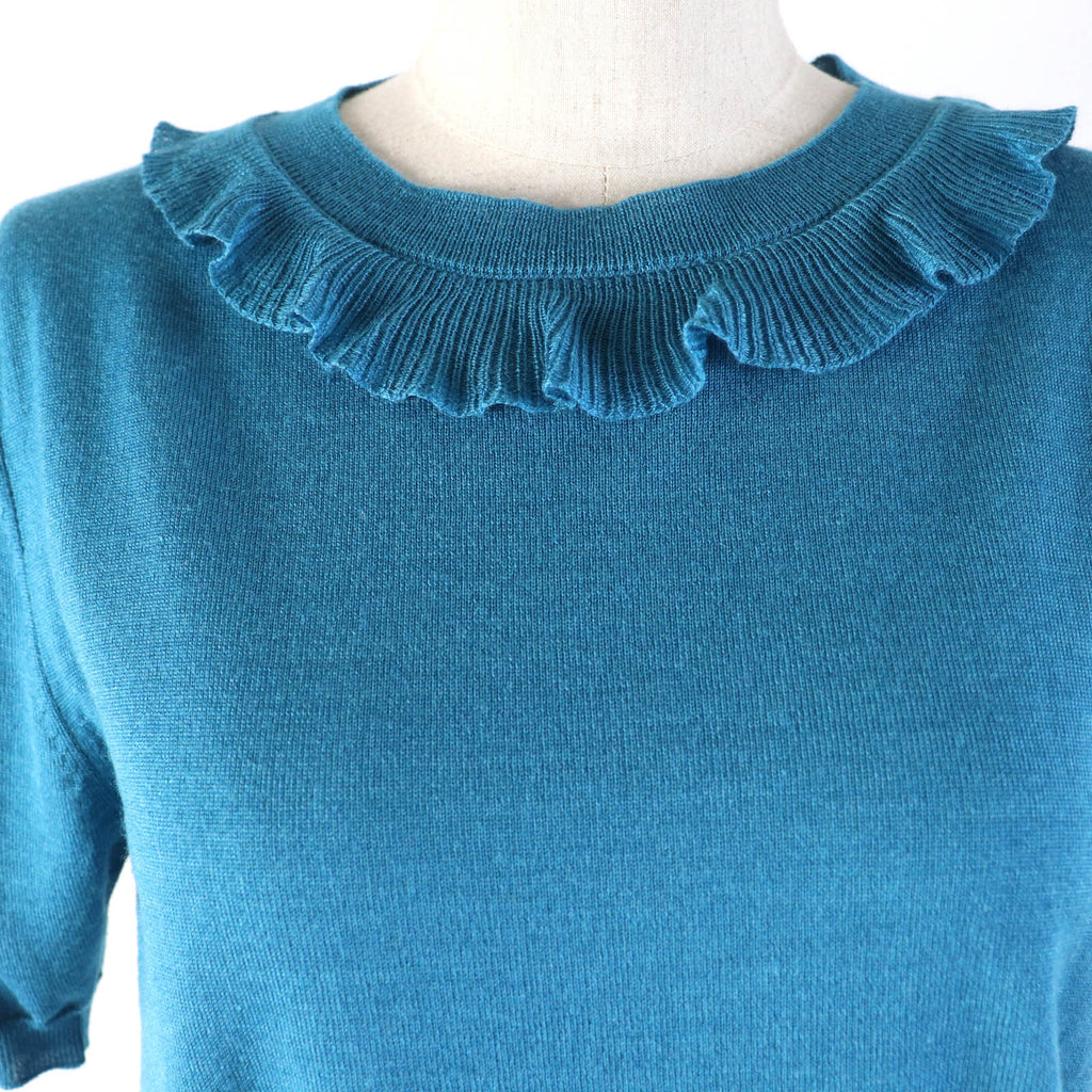 PRADA Short sleeve knit P24I0F wool blue 42
