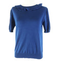 PRADA Short sleeve knit P24I0F wool blue 40
