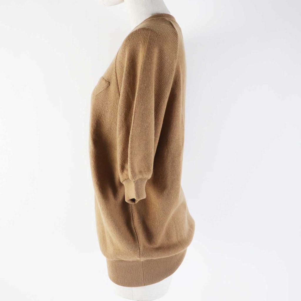 PRADA Short sleeve knit P24Z0L cashmere Brown 36