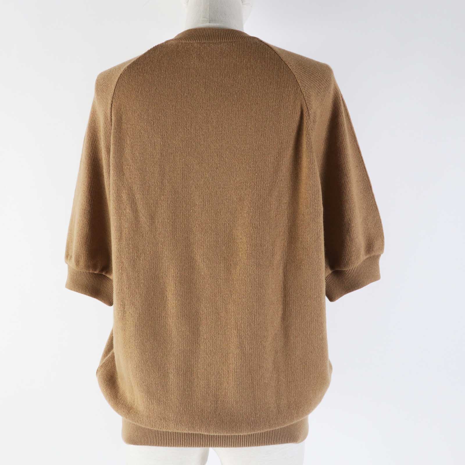 PRADA Short sleeve knit P24Z0L cashmere Brown 36