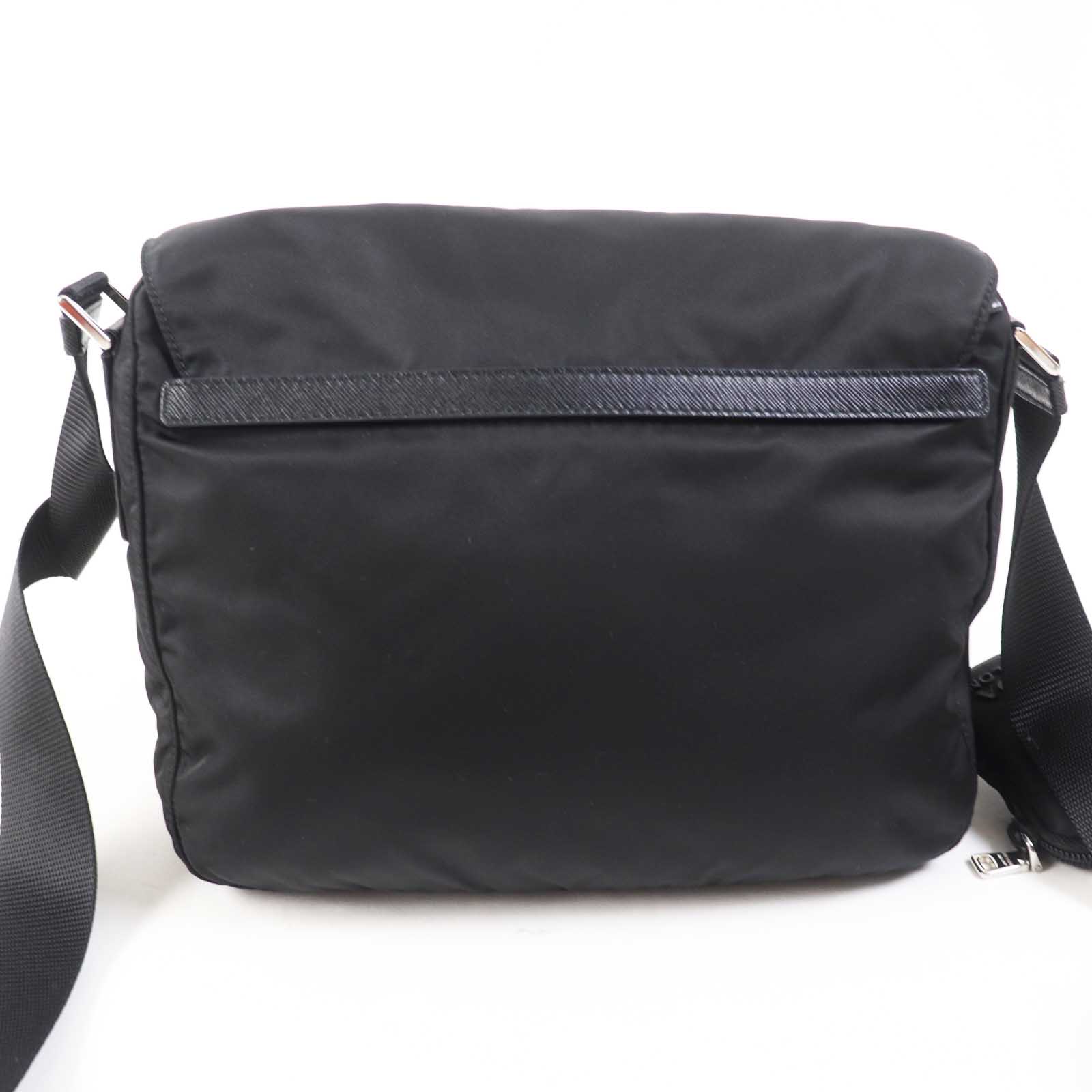 PRADA Shoulder Bag 1BD953 Main: Nylon, Part: Leather NERO Black Re-Nylon Women Used