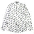 FENDI Long sleeve shirt FS0585 silk Light gray 39