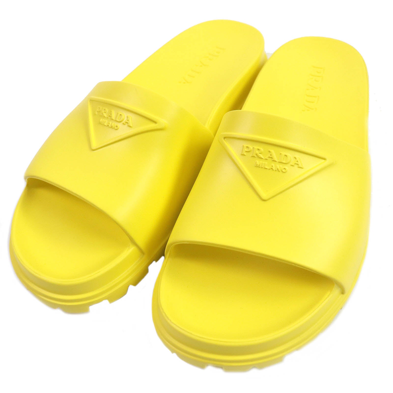 PRADA Sandals 1XX626 rubber yellow 43