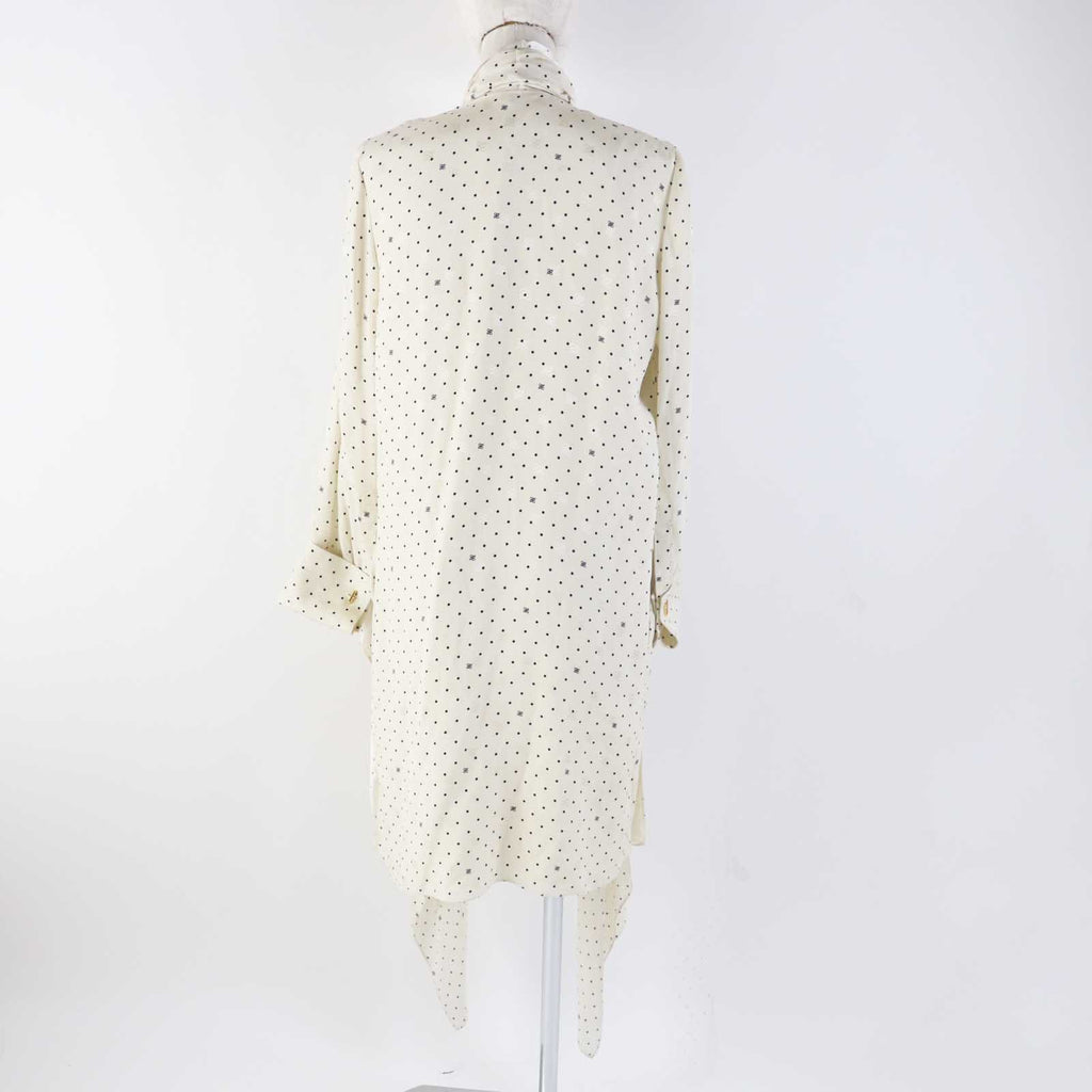 FENDI one piece silk Beige black 36