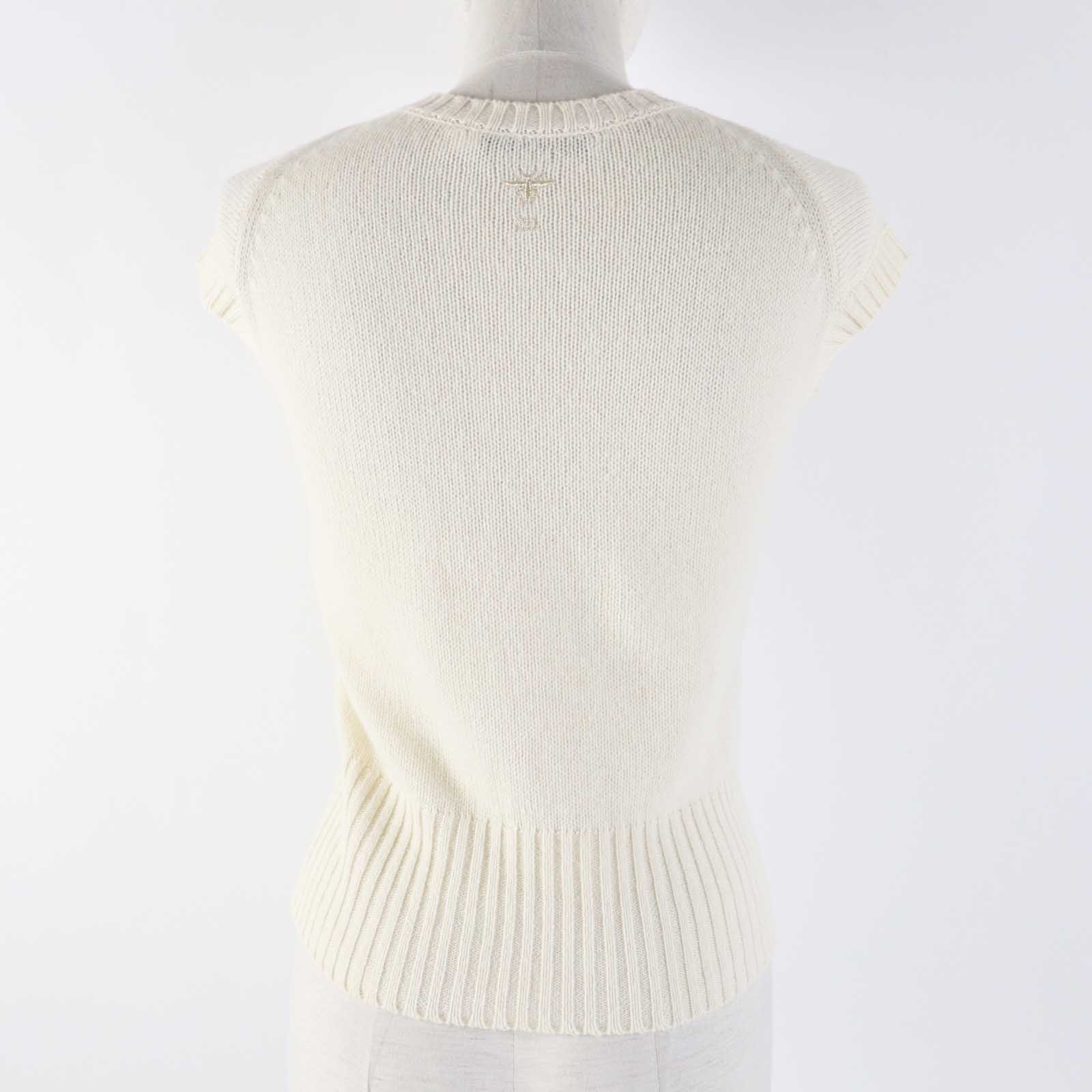 Christian Dior knit 214S12AM001 cashmere Ivory Gold 38