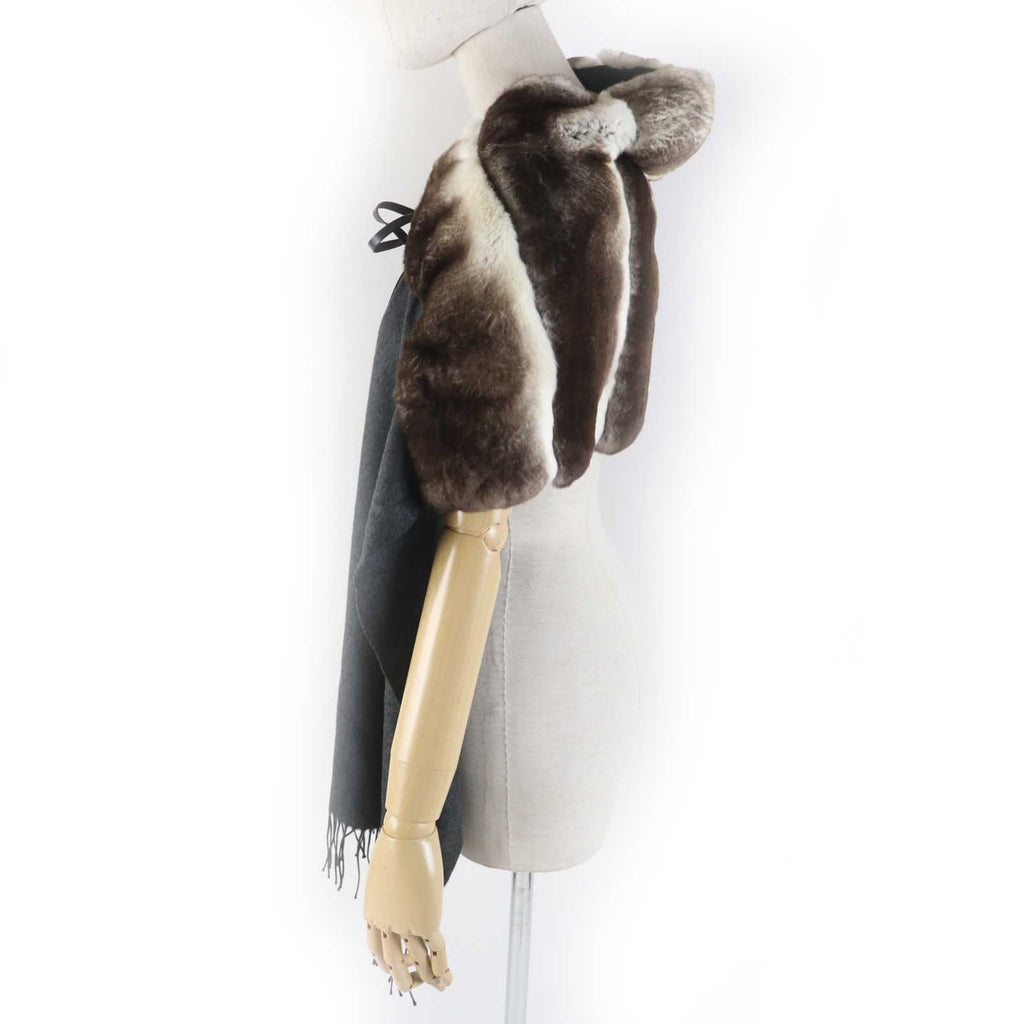 FENDI Scarf FVG480 origura Brown gray