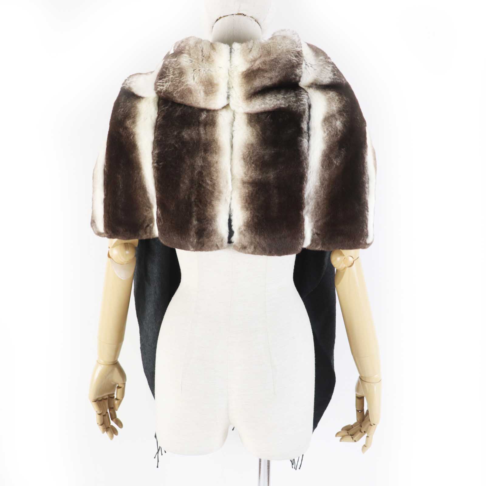 FENDI Scarf FVG480 origura Brown gray