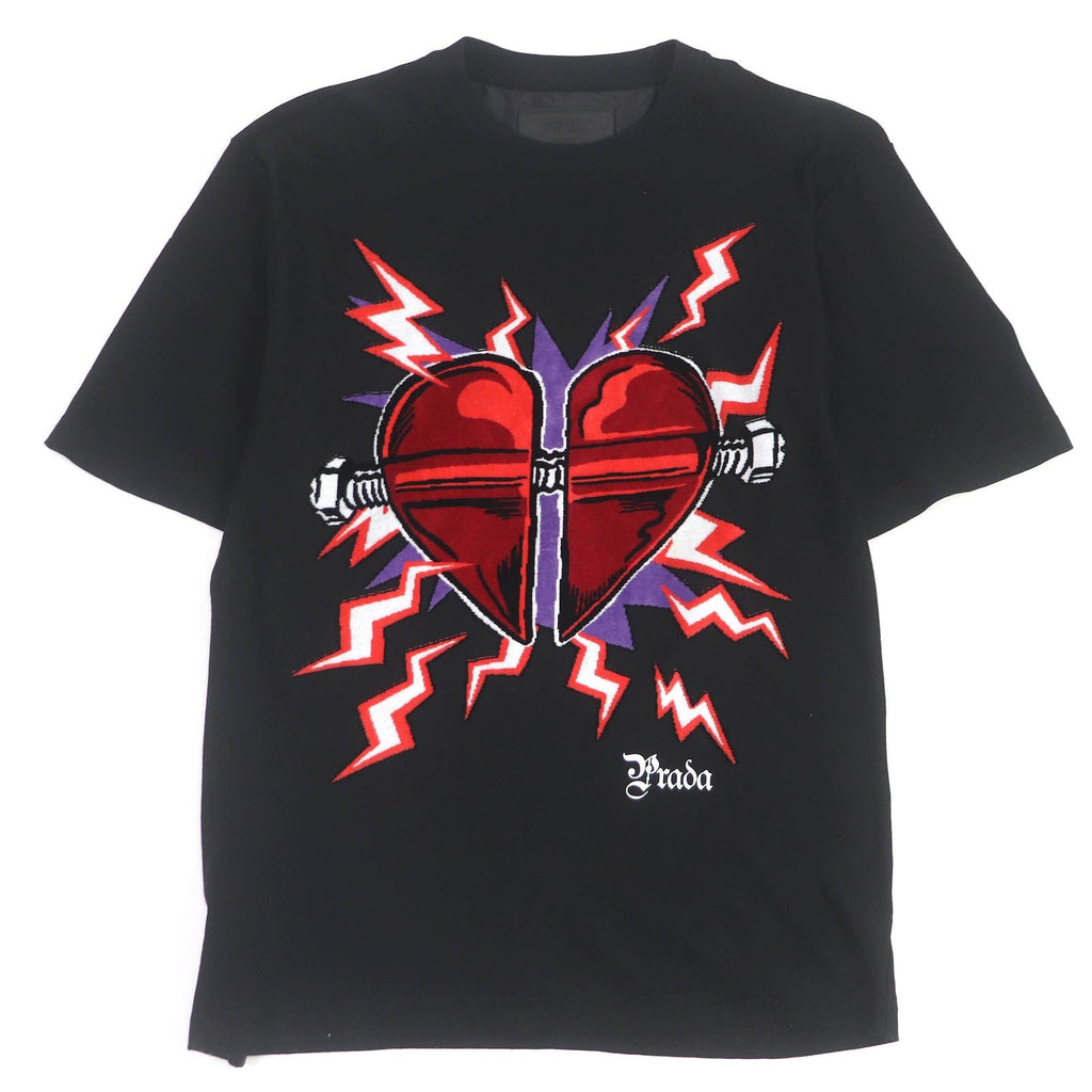 PRADA Short sleeve T-shirt UJN317 cotton black S