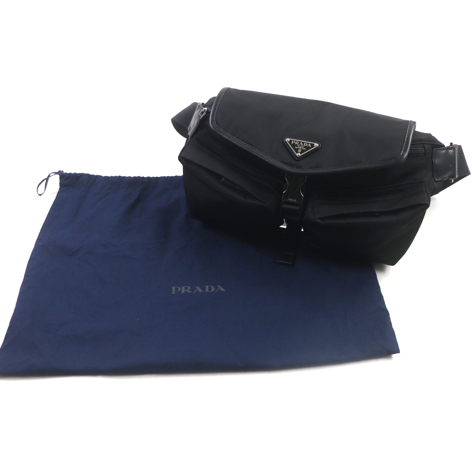 PRADA Shoulder Bag 2VH174 Nylon black