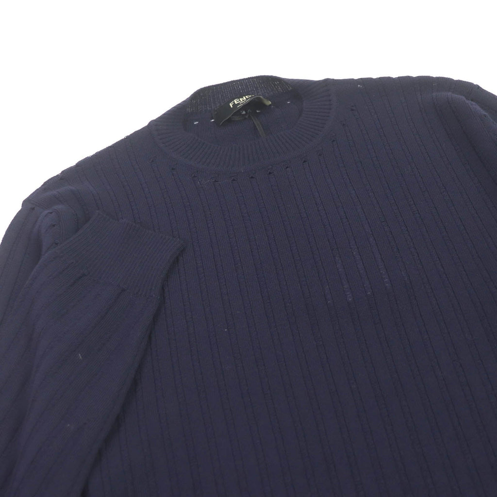 FENDI sweater FZX104 wool Navy 50