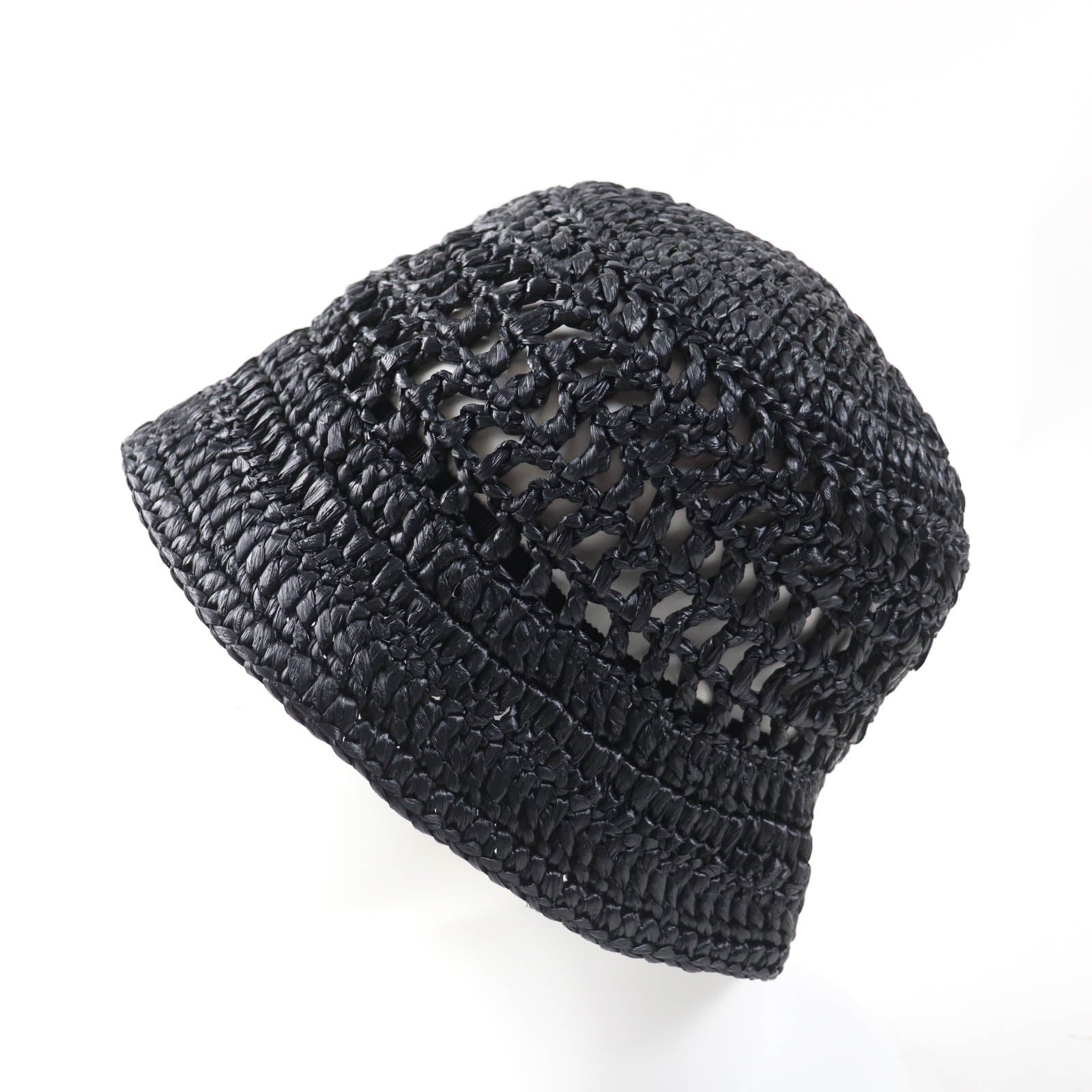 PRADA hat 1HC137 2A2T Viscose (rayon) black Crochet Bucket Hat M