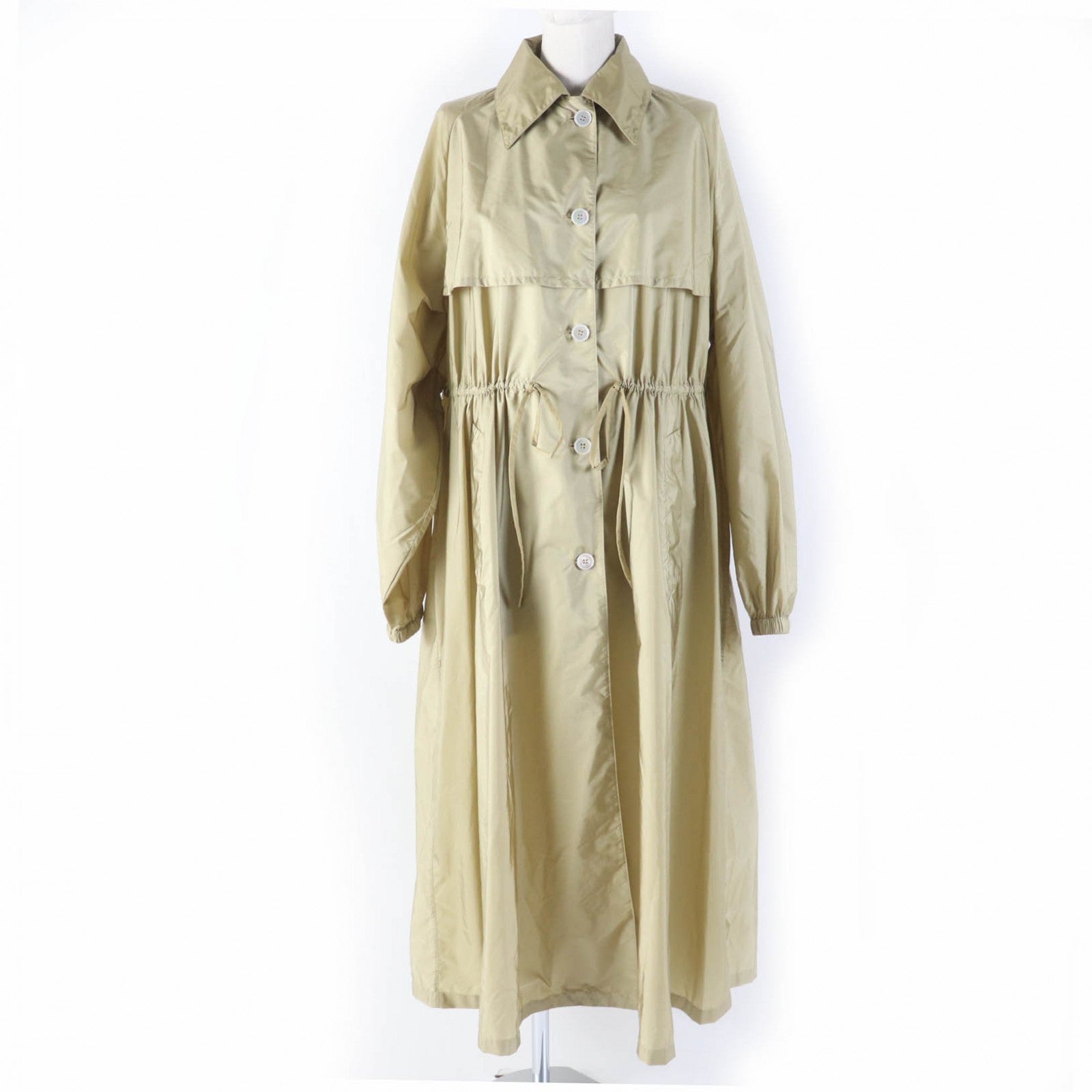 PRADA coat 292024 recycled polyamide beige Re-Nylon 38