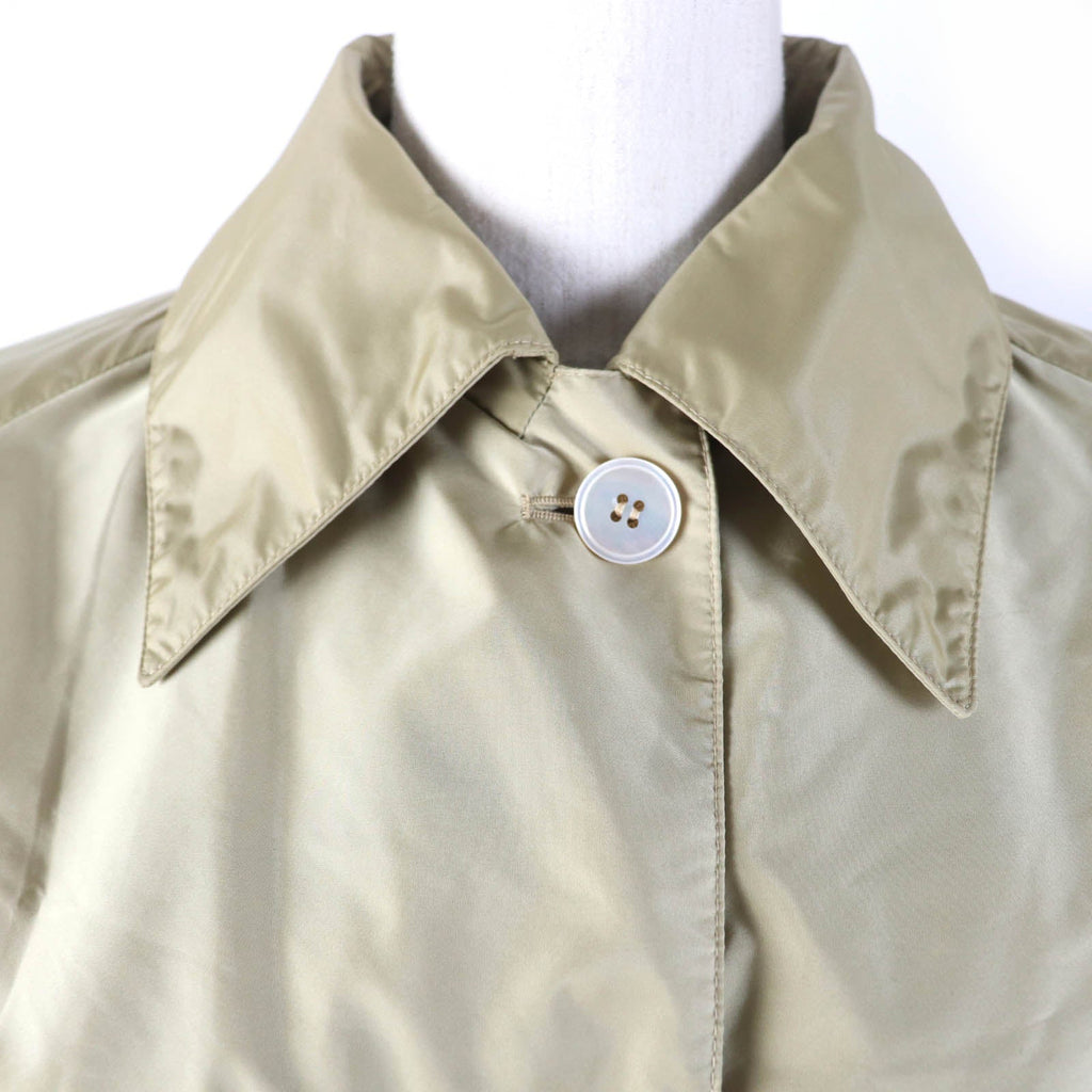 PRADA coat 292024 recycled polyamide beige Re-Nylon 38